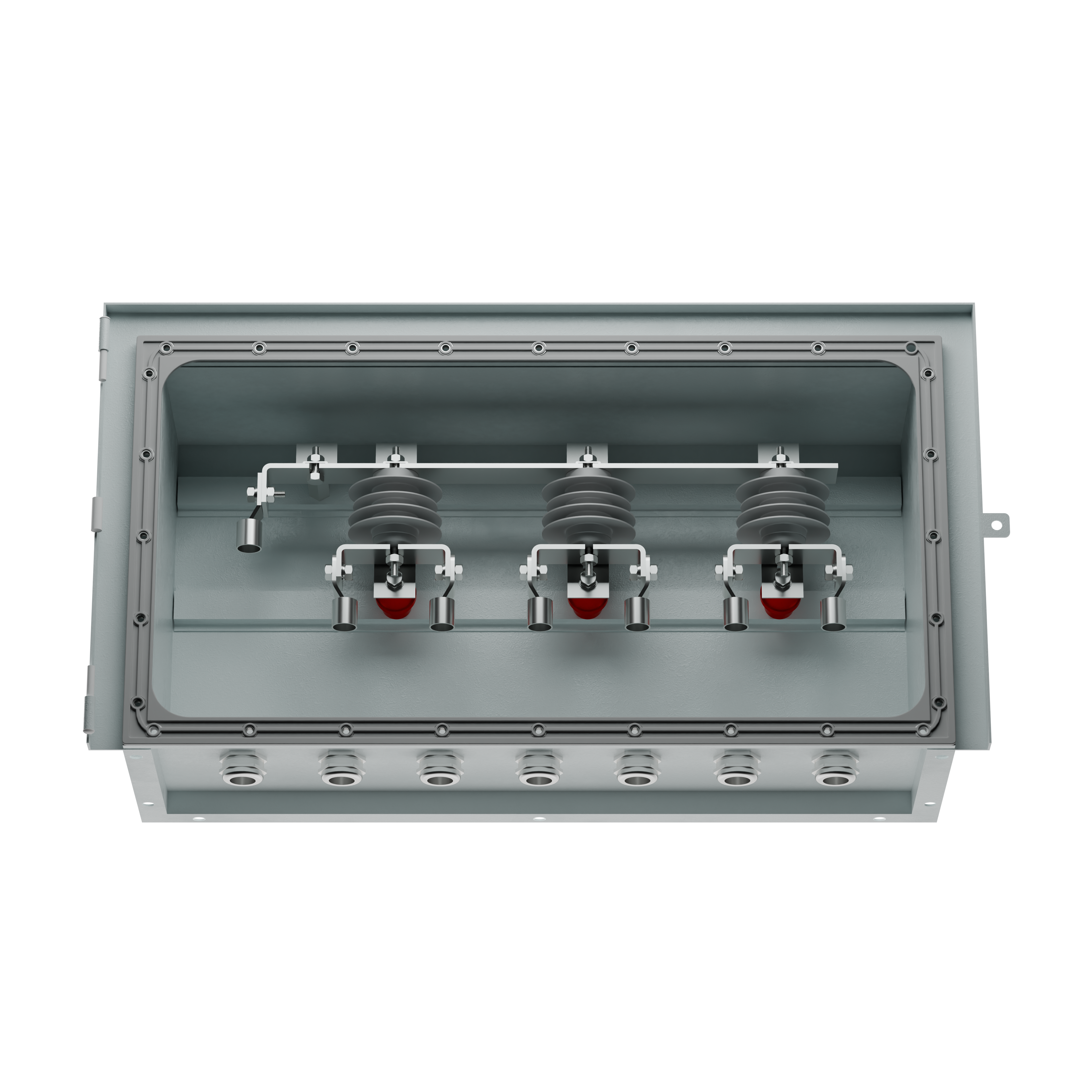 Earth Link Box interior — 132 kV · 6+1 · SVL